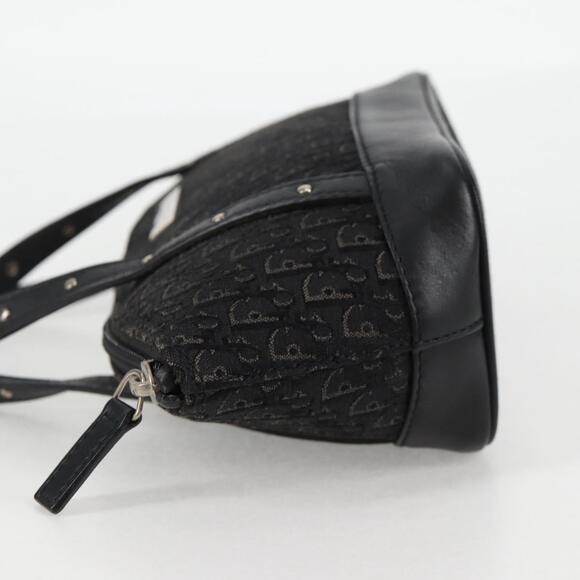 DIOR Trotter Canvas Hand Bag Black Silver - Picture 4 of 12